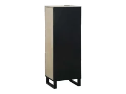 Muebles y estantes para almacenamiento de medios en blanco y negro