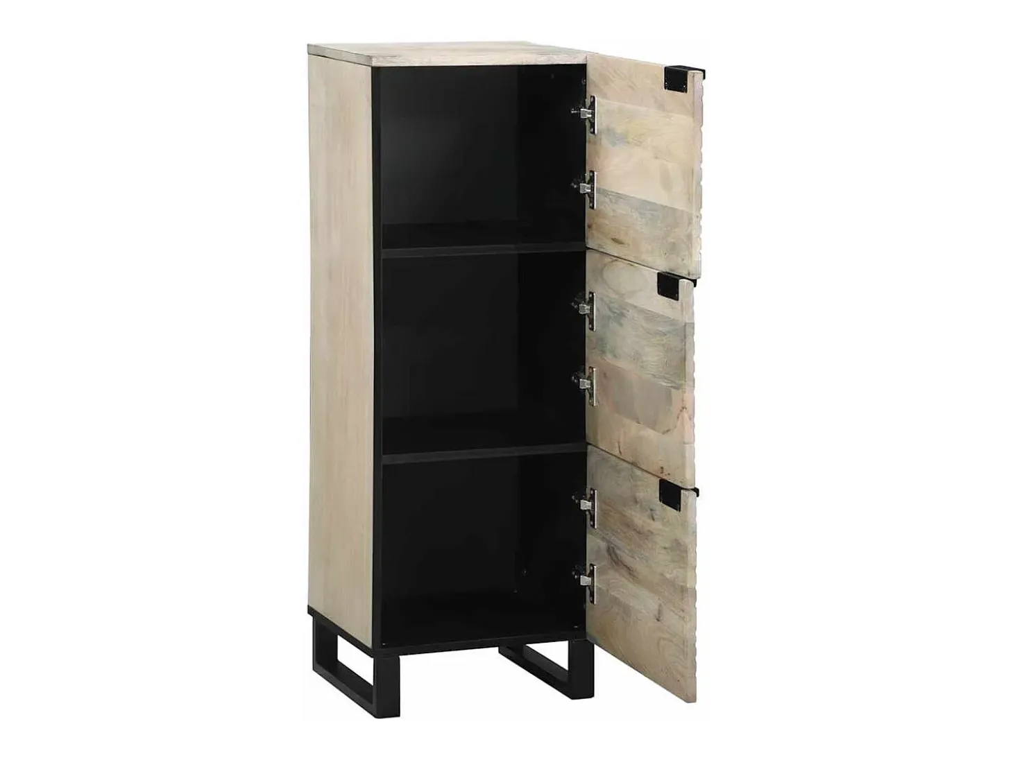 Muebles y estantes para almacenamiento de medios en blanco y negro