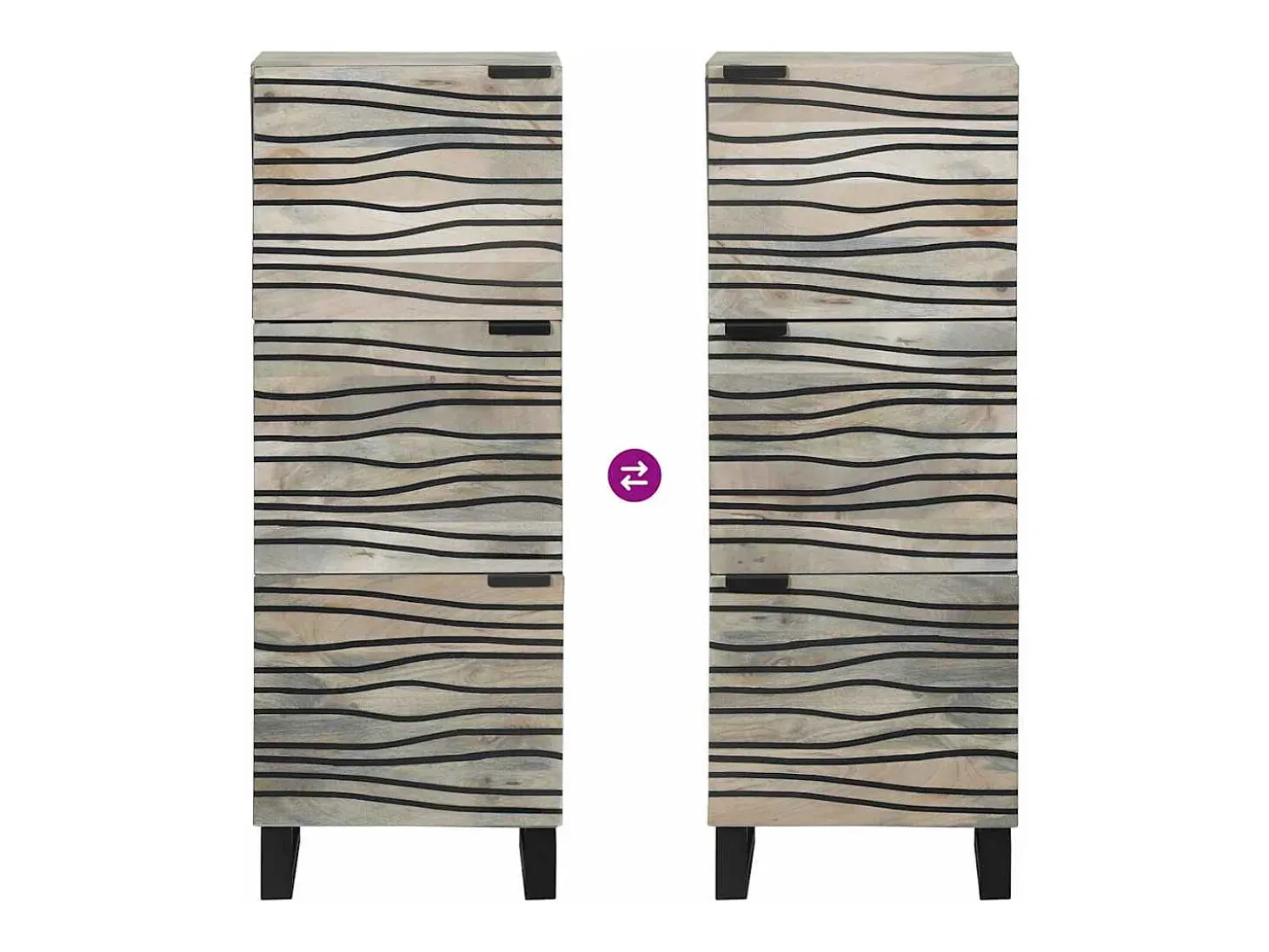 Muebles y estantes para almacenamiento de medios en blanco y negro