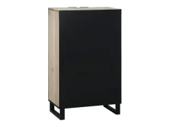 Muebles y estantes para almacenamiento de medios en blanco y negro