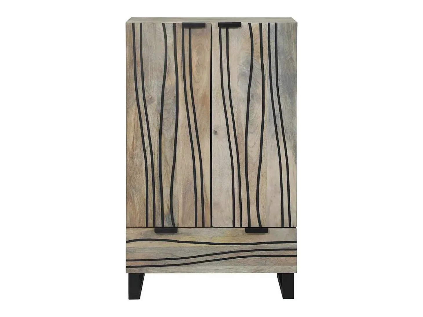 Muebles y estantes para almacenamiento de medios en blanco y negro