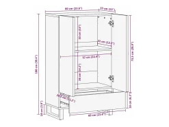 Muebles y estantes para almacenamiento de medios en blanco y negro