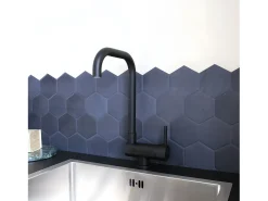 New Oslo mezclador para fregadero abatible negro Essebagno