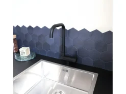 New Oslo mezclador para fregadero abatible negro Essebagno