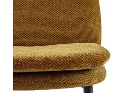 NOLAN-Silla de bar de tela Luxury Mostaza (x2)