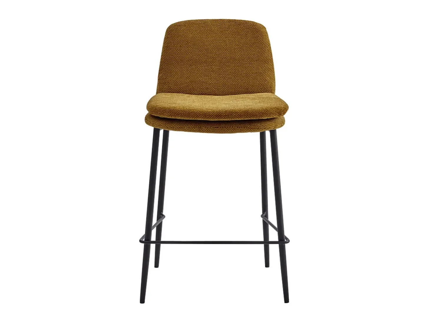 NOLAN-Silla de bar de tela Luxury Mostaza (x2)
