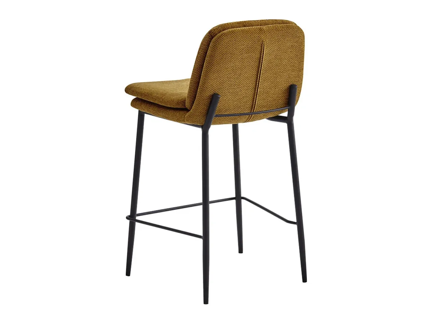NOLAN-Silla de bar de tela Luxury Mostaza (x2)