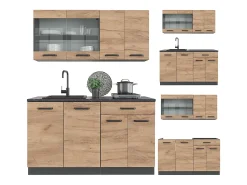Сocina versátil oro power roble/antracita 140x46x81.6 r-line