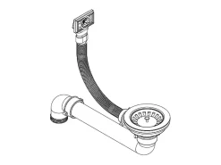 Oksbøl Fregadero de cocina de granito con un seno beige