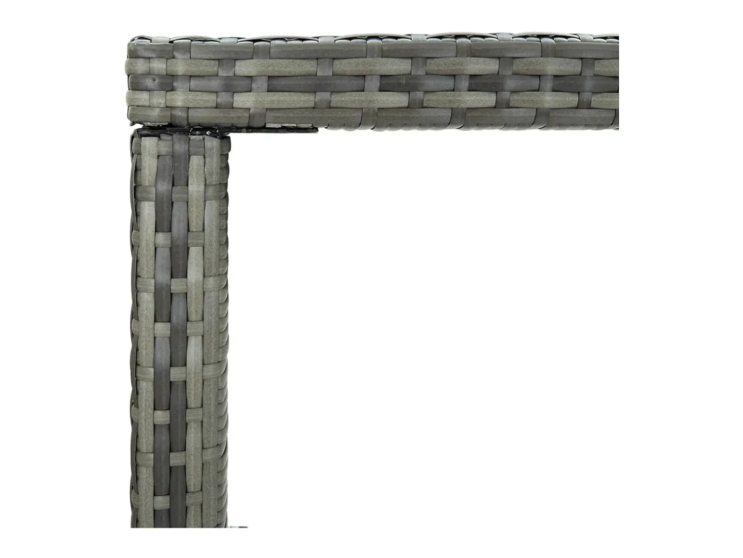 Orren Mesa alta de jardín ratán sintético y vidrio gris 130x60x110cm