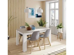 Pack 2 Sillas Bristo Gris Madera Haya 84x48x54 cm Salón Comedor
