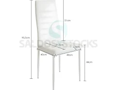 Pack 4 sillas C-05 gris poli piel y estructura metalica de gran calidad le darán vida a cualquier hogar y combinan fácilmente