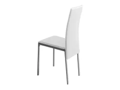 Pack 4 sillas Carla para salón en polipiel blanco, 96 cm(alto)41 cm(ancho)52 cm(largo)