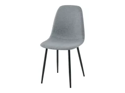Pack 2 sillas comedor Lisa industrial gris y negro tela poliéster y metal