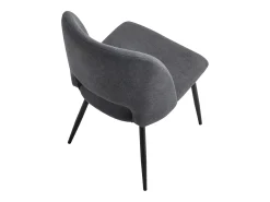 Pack 4 Sillas Comedor Mos Tapizadas Gris Respaldo Redondeado 58x86x50 cm