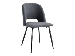 Pack 4 Sillas Comedor Mos Tapizadas Gris Respaldo Redondeado 58x86x50 cm