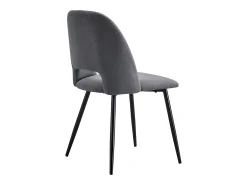 Pack 4 Sillas Comedor Mos Tapizadas Gris Respaldo Redondeado 58x86x50 cm