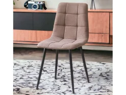 Pack 2 Sillas Comedor Portland Gris 43x88x48 cm Estilo Contemporáneo