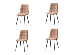 Pack 4 Sillas Comedor Portland Contemporáneas Marrón 43x88x48 cm