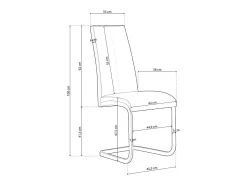 Pack 4 sillas comedor Smile símil piel negro 103x45x51 cm Adec