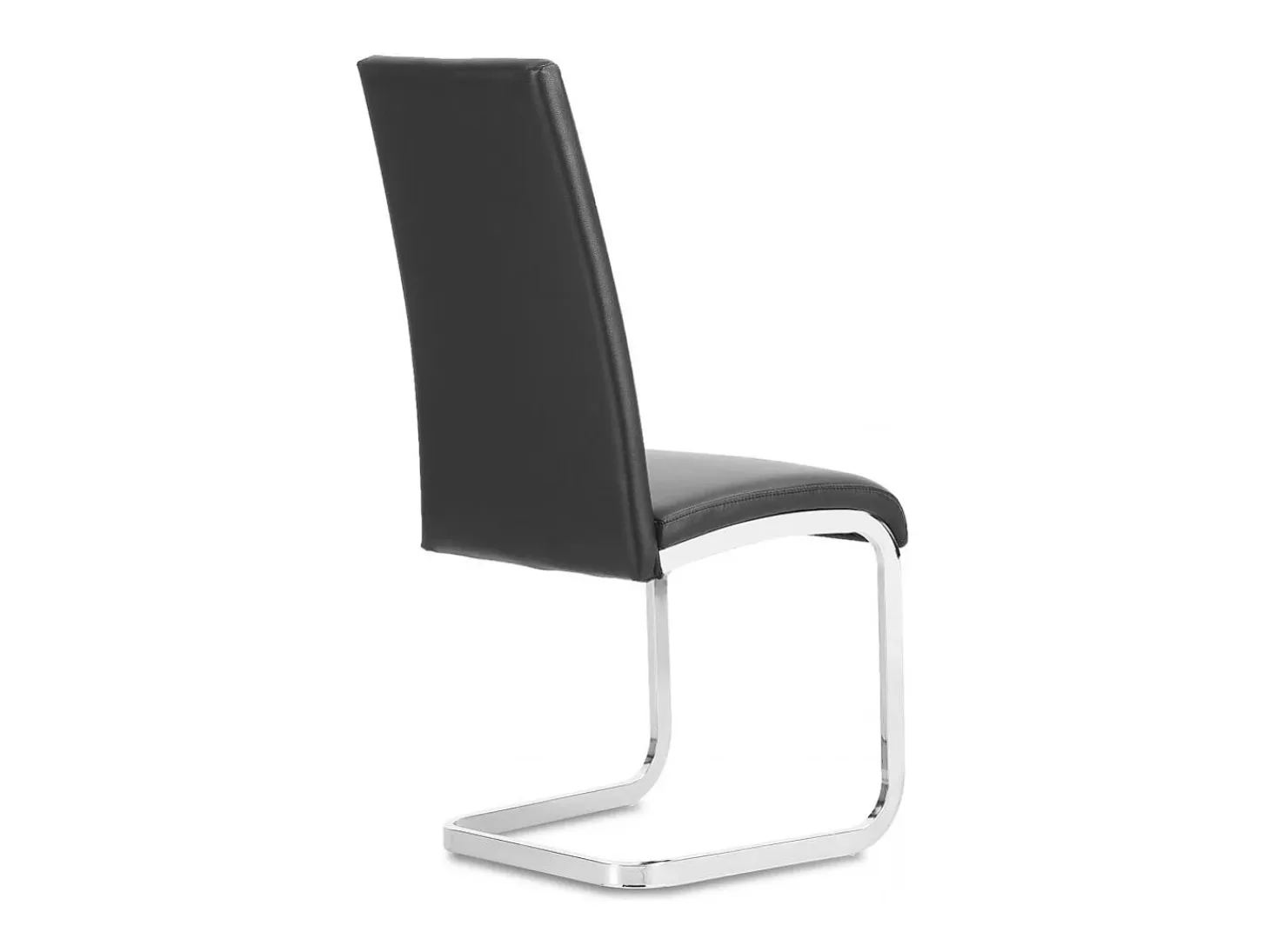 Pack 4 sillas comedor Smile símil piel negro 103x45x51 cm Adec