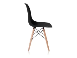 Pack 4 sillas con estructura en madera de haya y base en negro 46 cm Tower Wood Negro