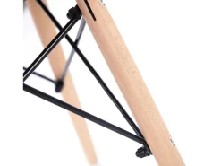 Pack 4 sillas con estructura en madera de haya y base en negro 46 cm Tower Wood Negro