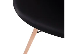 Pack 4 sillas con estructura en madera de haya y base en negro 46 cm Tower Wood Negro