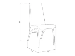 Pack 2 sillas de comedor Lise Tex Marengo