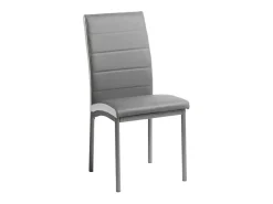 Pack 2 Sillas de Comedor Meli, Sillas Salón Polipiel Gris 45x92x54cm