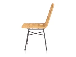 Pack 4 sillas de comedor Malai Ratán - Negro