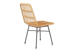 Pack 4 sillas de comedor Malai Ratán - Negro