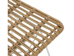 Pack 2 sillas de comedor o jardín Aitana Ratan/Blanco