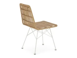 Pack 2 sillas de comedor o jardín Aitana Ratan/Blanco