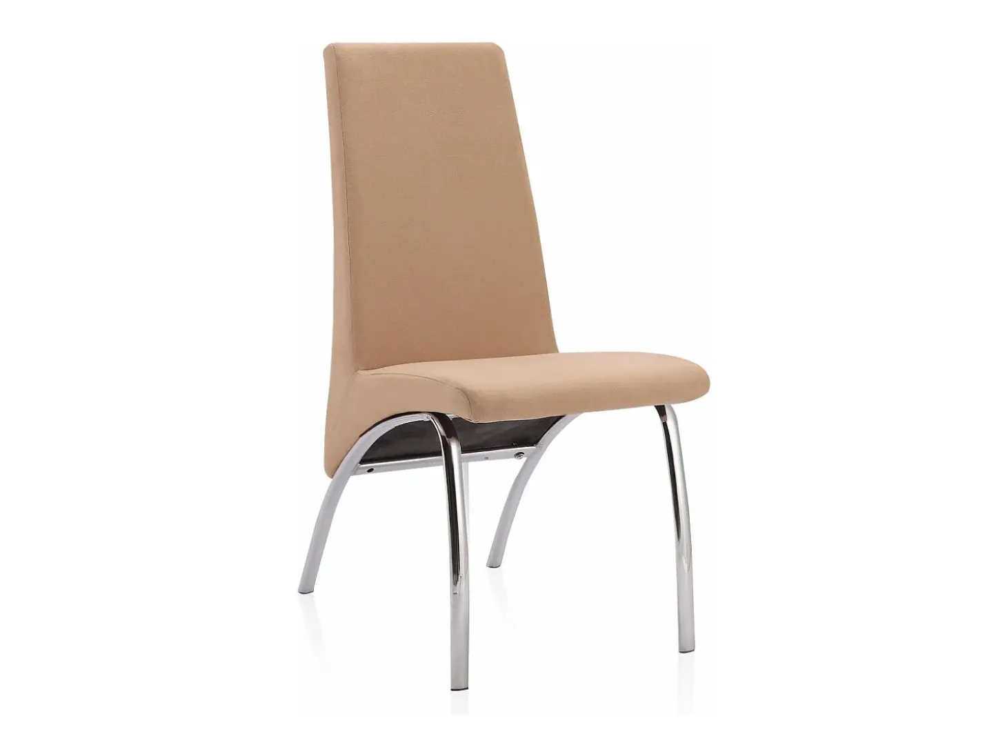 Pack 2 Sillas de Comedor, Sillas para Salón, Acabado en Tejido Beige, Medidas: 44 cm (Ancho) x 61 cm (Largo) x 95 cm (Alto)