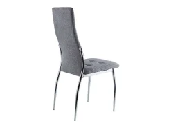 Pack 4 sillas Diana tapizado textil gris, 100 cm(alto)44 cm(ancho)57 cm(largo)