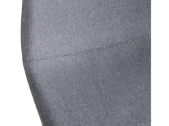 Pack 2 Sillas James Comedor Acero y Polipiel Gris Asiento tapiz. poliéster
