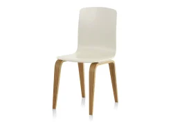 Pack 4 sillas madera blanca contrachapado roble