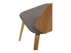 Pack 4 sillas madera contrachapado roble tapizada