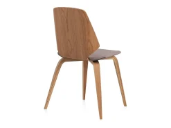 Pack 4 sillas madera contrachapado roble tapizada