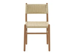 Pack 4 sillas madera de haya con asiento trenzado