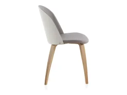 Pack 2 sillas madera tapizada con respaldo lacado blanco