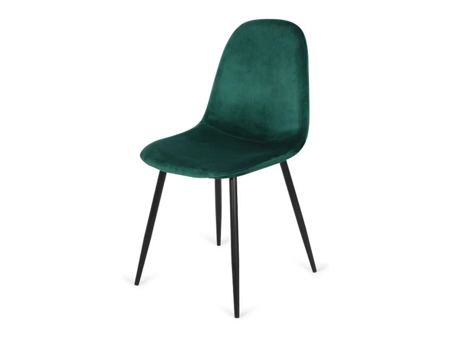 Pack 4 sillas modelo Córdoba tapizado Velvet Tela verde 43 cm(ancho) 86 cm(altura) 55 cm(