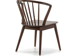 Pack 2 sillas Mura Color Nogal, Madera Maciza, 55 x 58,5 x 84 cm
