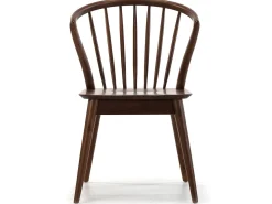 Pack 2 sillas Mura Color Nogal, Madera Maciza, 55 x 58,5 x 84 cm