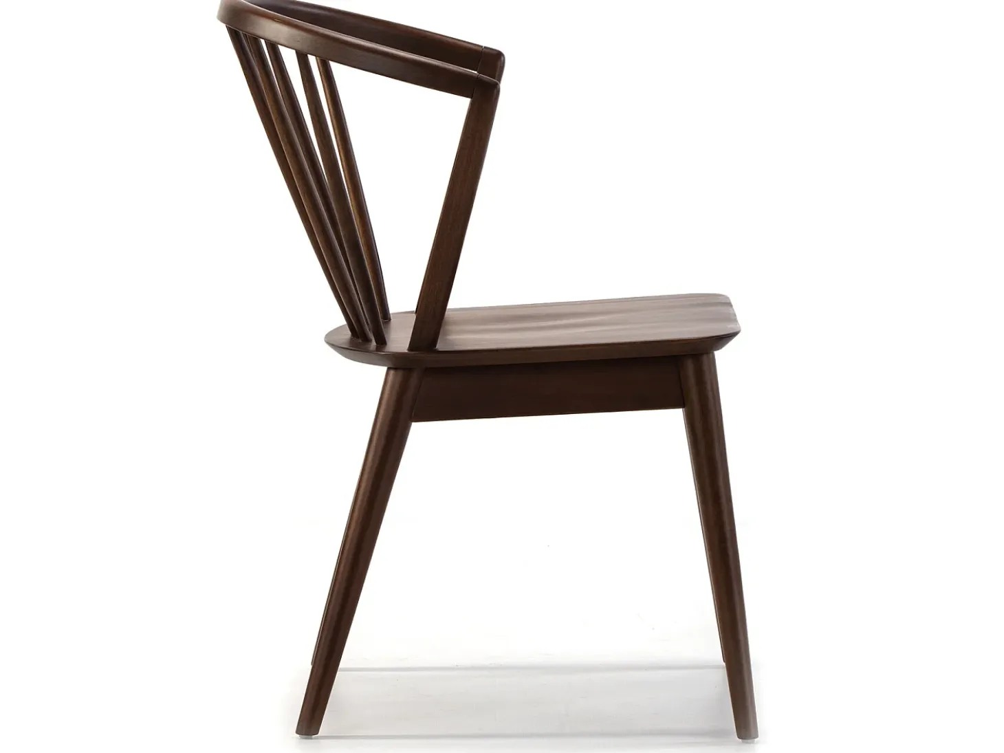 Pack 2 sillas Mura Color Nogal, Madera Maciza, 55 x 58,5 x 84 cm