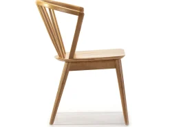 Pack 2 sillas Mura Color Roble, Madera Maciza, 55 x 58,5 x 84 cm