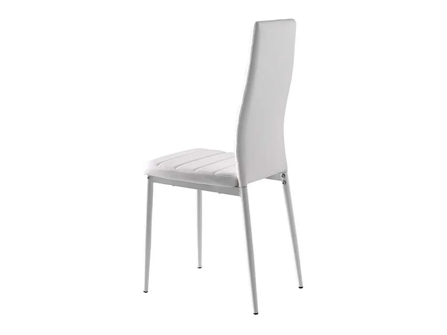 Pack 4 sillas Noa en acabado blanco, 96cm(alto) 41cm(ancho) 52cm(largo)