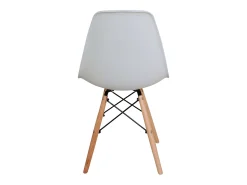 Pack 2 Sillas Nórdicas Vintage Blanco Polipropileno Patas Haya 83x51x47 cm