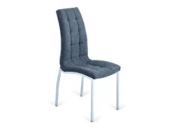 Pack 4 sillas San Sebastián tapizado en tela tipo lido gris oscuro. 96 cm (alto) 42 cm (a